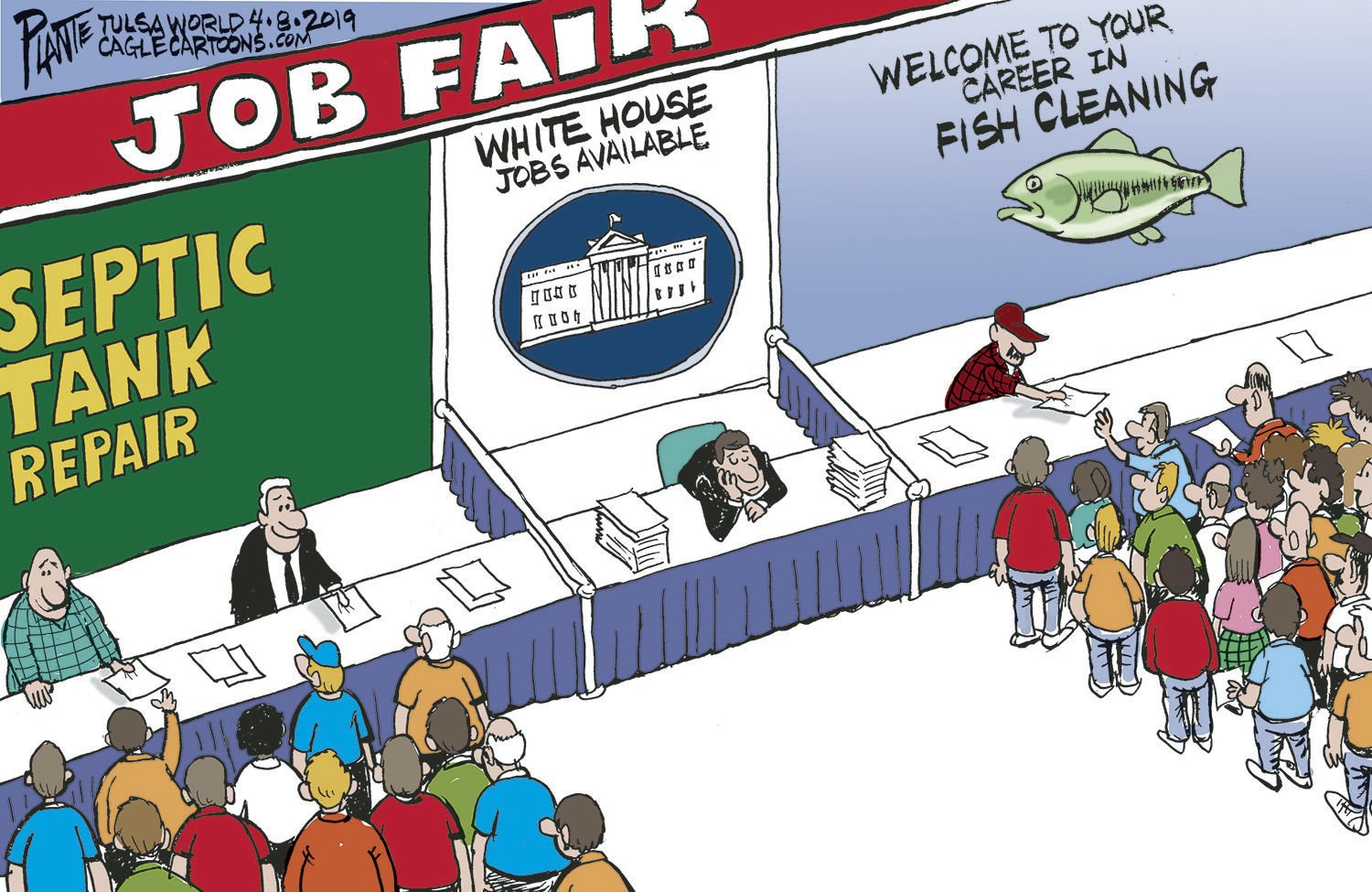 Bruce Plante Cartoon: White House Job Fair
